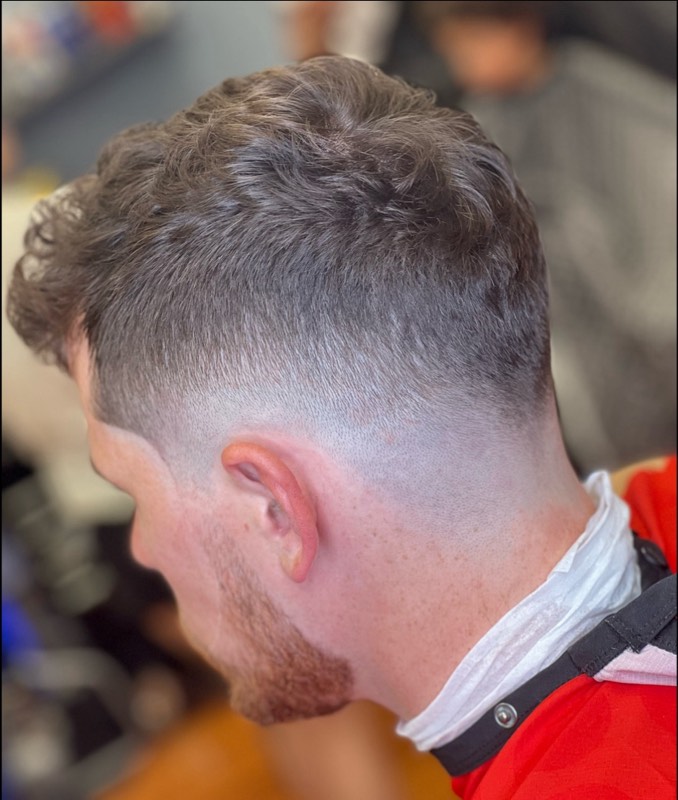 Taper fade back view