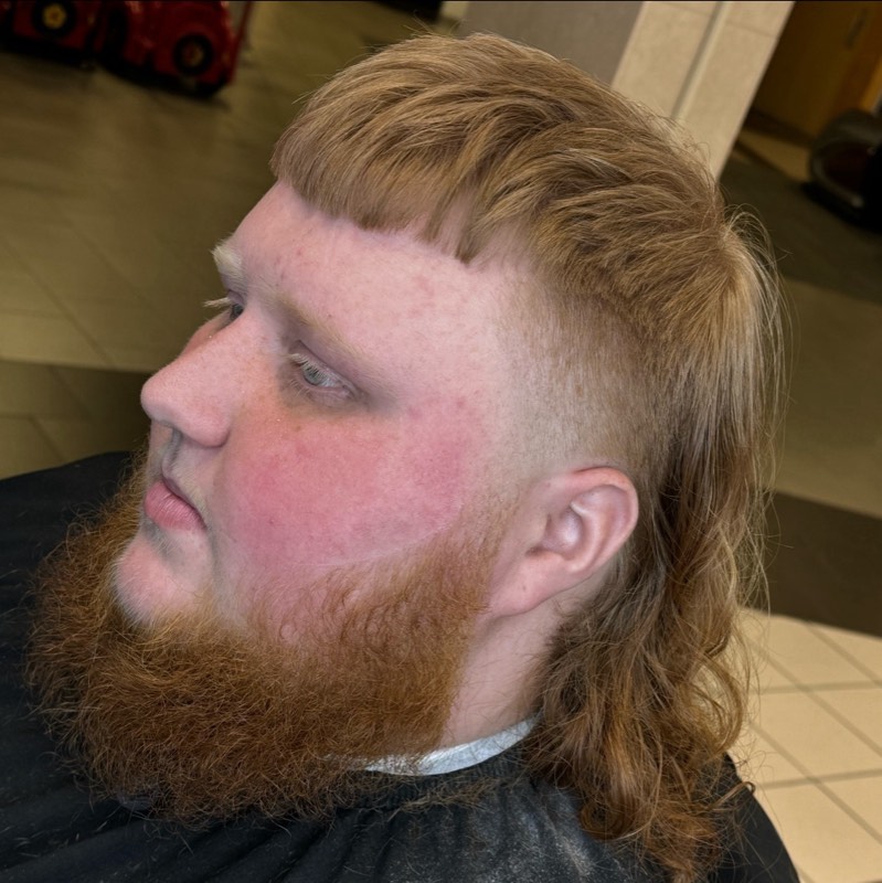 Mullet fade with beard